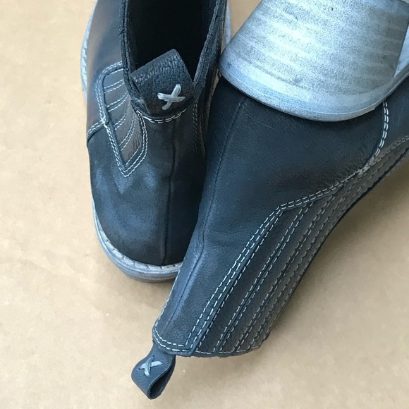 #0998 Free People Sz 6 Leather Square Toe Western Ankle Boots | Blue | NWOT - Picture 4 of 14